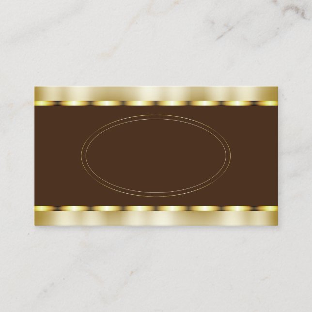 Luxuriöser Goldeffekt mit Dunkelbraun Beruflich Visitenkarte (Vorderseite)