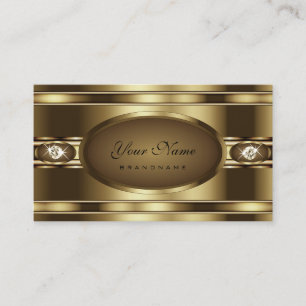 Luxuriöser Goldeffekt mit Noble Imitats Rhinestone Visitenkarte