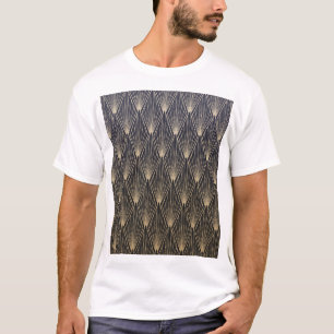 Luxuriöser Golden: Geometrisches Hintergrundpapier T-Shirt