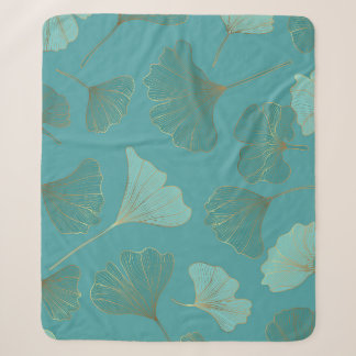 Luxuriöser goldener Ginkgo, Vintage-Wallpaper. Sherpadecke