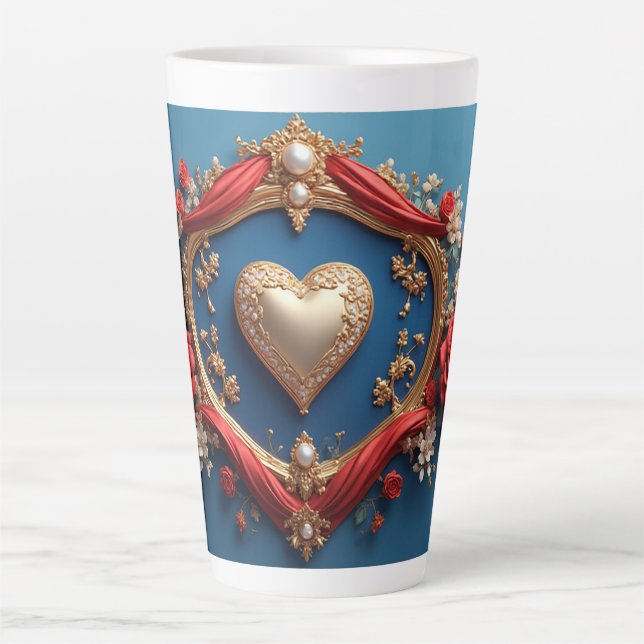 Luxuriöser Goldrahmen mit Perlen Milchtasse (Vorderseite)