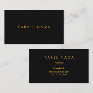 Luxuriöser Goldtext in Black Foil Business Card Visitenkarte