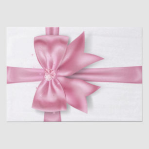 Luxuriöser großer rosa Geschenkbogen mit Diamanten Seidenpapier