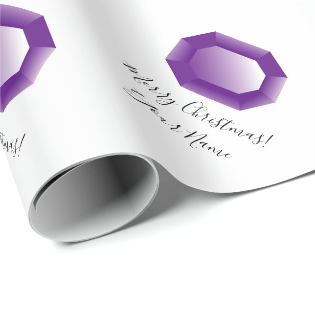 Luxuriöser lila Edelstein kundenspezifischer Geschenkpapier (Rolleneckpunkt)