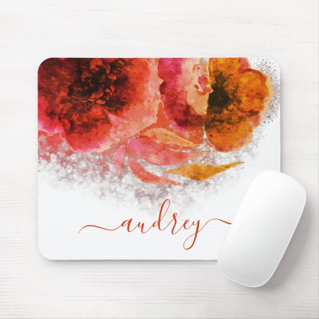 Luxuriöser Luxus-Chic mit prächtiger Gold-Blüte Mousepad (Mit Mouse)
