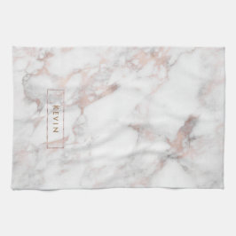 Luxuriöser Marmorstein aus Rose Geschirrtuch