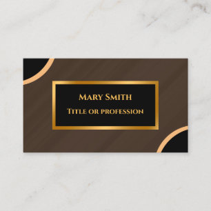 Luxuriöser moderner Gold-Brawn-Marmor Visitenkarte