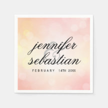 Luxuriöser rosa Glitzer bokeh WEDING MONOGRAM