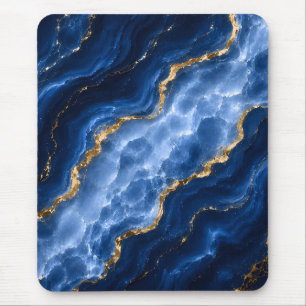 Luxuriöser Saphir-Marmor-Achat Mousepad