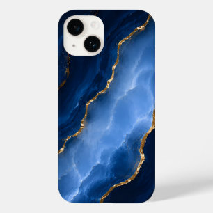 Luxuriöser Saphirblauer Marmor Case-Mate iPhone 14 Hülle
