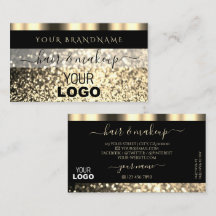 Luxuriöser Schwarz-Gold-Sparkling-Glitzer mit Logo