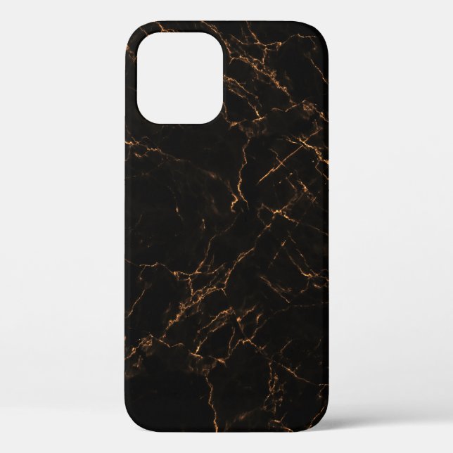 Luxuriöser schwarzer Marmor: Elegante Textur Case-Mate iPhone Hülle (Rückseite)
