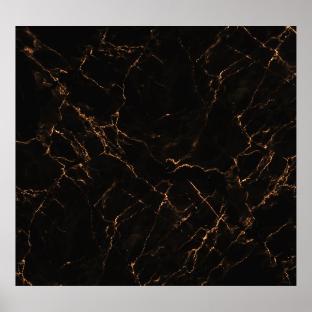 Luxuriöser schwarzer Marmor: Elegante Textur Poster (Vorne)