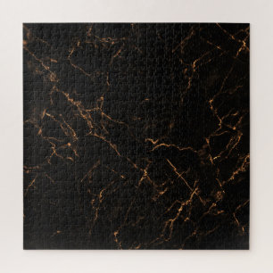 Luxuriöser schwarzer Marmor: Elegante Textur Puzzle