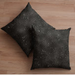 Luxuriöser schwarzer monochromatischer glatter Hin Kissen<br><div class="desc">Luxus fehlt es an einfarbigem Hintergrund mit abstraktem Muster. Cool modernes Glam-Design.</div>