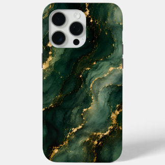Luxuriöser Smaragd-Marmor mit goldenen Adern Case-Mate iPhone Hülle