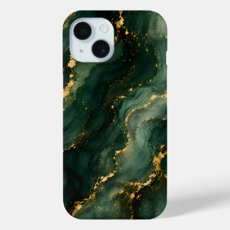 Luxuriöser Smaragd-Marmor mit goldenen Adern Case-Mate iPhone Hülle