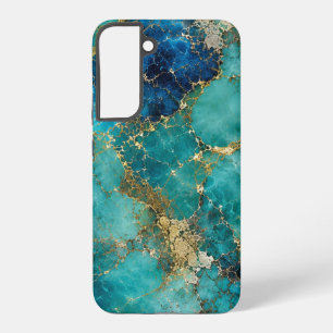 Luxuriöser Türkisstein mit eleganten Goldadern Samsung Galaxy Hülle