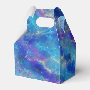 Luxuriöses Abstraktes blaues Marmormuster Geschenkschachtel
