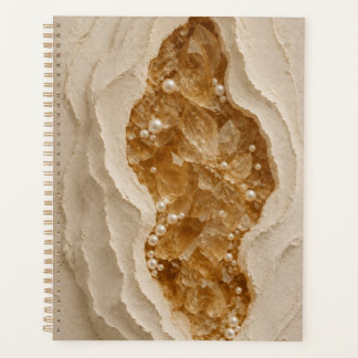 Luxuriöses abstraktes Geode-Notizbuch Planer