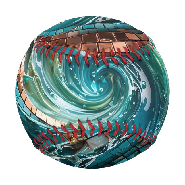 Luxuriöses abstraktes Mosaik Baseball (Vorderseite)