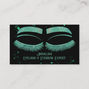Luxuriöses Aquarellwasser-Eyelash & Brow Beauty, M Visitenkarte