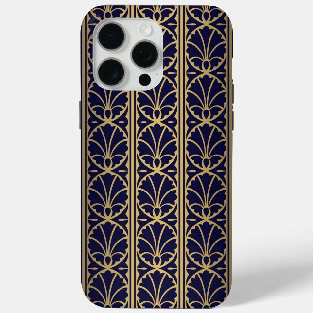 Luxuriöses Art Deco-Inspiriert Textil Design. Case-Mate iPhone Hülle (Rückseite)