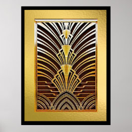 Luxuriöses Art Deco Poster