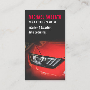 Luxuriöses Auto mit detaillierter Kfz-Reinigung Re Visitenkarte