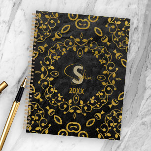 Luxuriöses Barock Vintag Black and Gold Planer