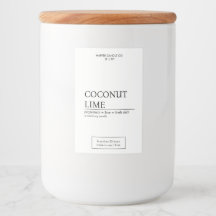 Luxuriöses Black & White Matte Candle Label
