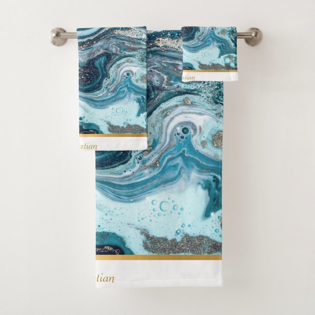 LUXURIÖSES BLAUEN OZEAN INSPIRIERTES SET (Insitu)