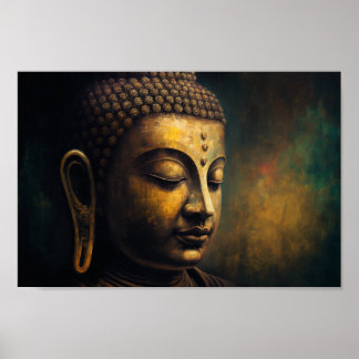 Luxuriöses Buddha Portrait Poster