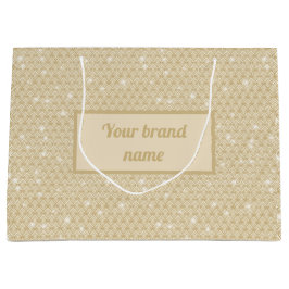 Luxuriöses Champagnermuster Große Geschenktüte