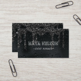 Luxuriöses Cooles Rainy Black Background Visitenkarte