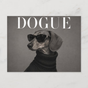 Luxuriöses Dachshund-Hundeporträt Postkarte