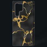 Luxuriöses Design aus schwarz und goldfarbenem Mus Samsung Galaxy Hülle<br><div class="desc">Bild eines luxuriösen Schwarz-Gold Musters,  modernes Glasdesign.</div>