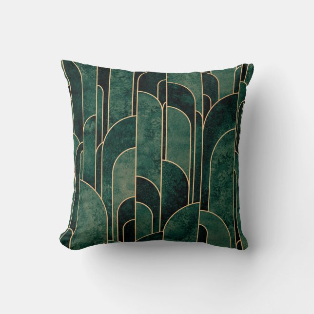Luxuriöses Design im Art Deco Stil Kissen (Vorderseite)