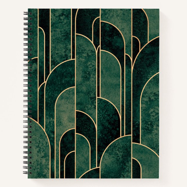 Luxuriöses Design im Art Deco Stil Notizbuch (Vorderseite)