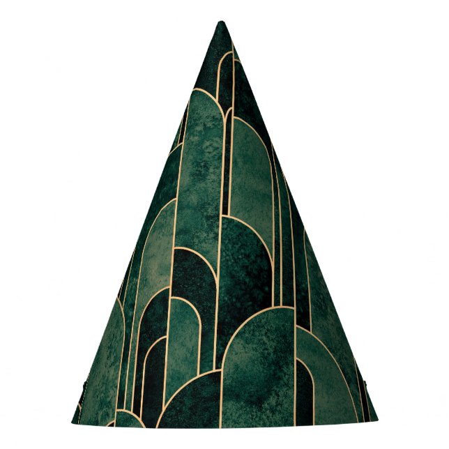 Luxuriöses Design im Art Deco Stil Partyhütchen (Vorderseite)