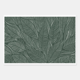 Luxuriöses Design mit einem tropischen Blattmuster Geschenkpapier Set