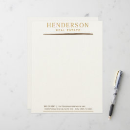 Luxuriöses Design mit modernem Chic Gold und Mahag Briefbogen