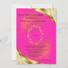 Luxuriöses Design mit sanftem Rosé-Hintergrund Einladung