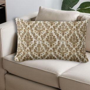 Luxuriöses Elegant Ivory Damask Lendenkissen