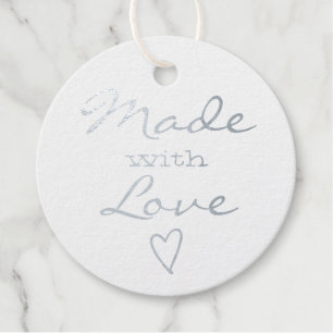 Luxuriöses elegantes Silver Made with Liebe Heart Geschenkanhänger