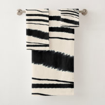 LUXURIÖSES EXOTIC ZEBRA TIERDRUCKBAD TOWEL SET