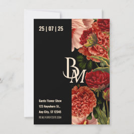 Luxuriöses Floral Event mit Vintager botanischer A Einladung