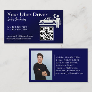 Luxuriöses Foto für öffentliche Verkehrsmittel Tax Visitenkarte