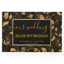 Luxuriöses Gästebuch für Black & Gold