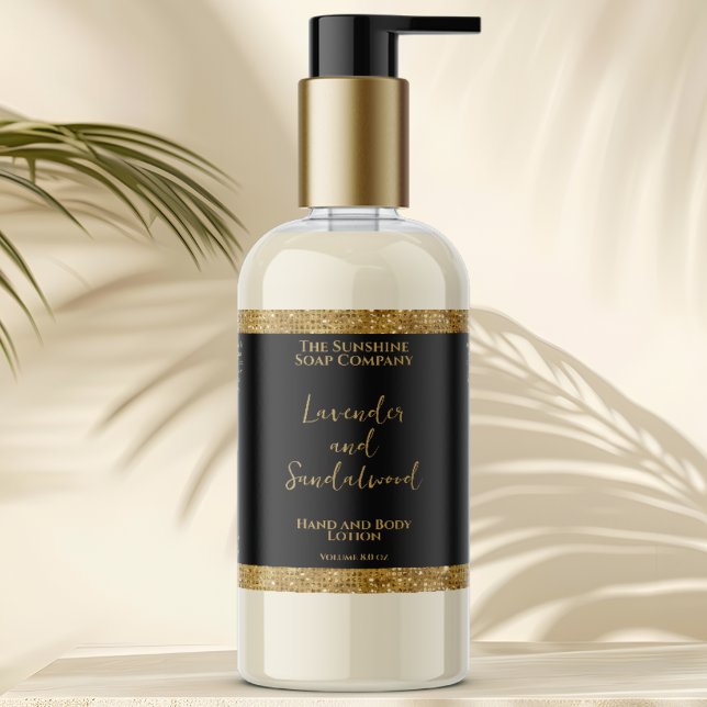 Luxuriöses Glitzer-Flaschenlabel Rechteckiger Aufkleber (Von Creator hochgeladen)